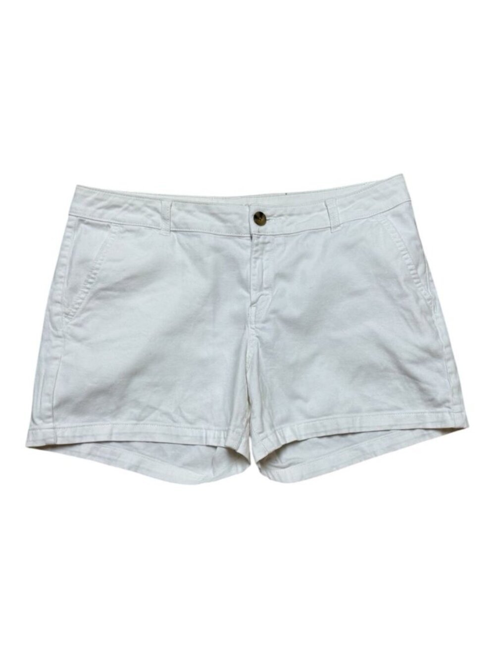 Ann Taylor LOFT Ann White Cotton Stretch Shorts Size 10 4” Inseam